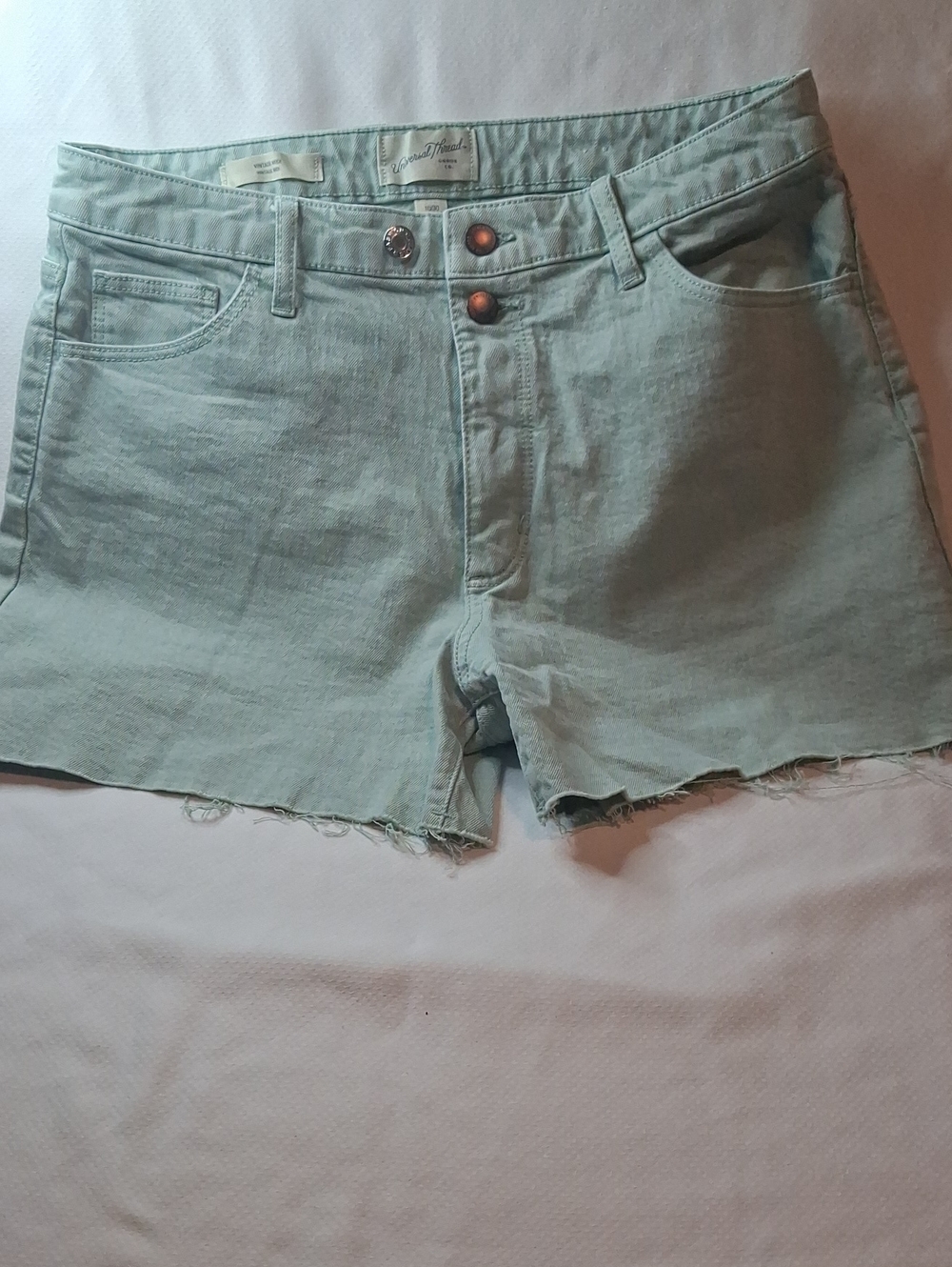 Universal Thread Mint Green Denim Cutoff Shorts